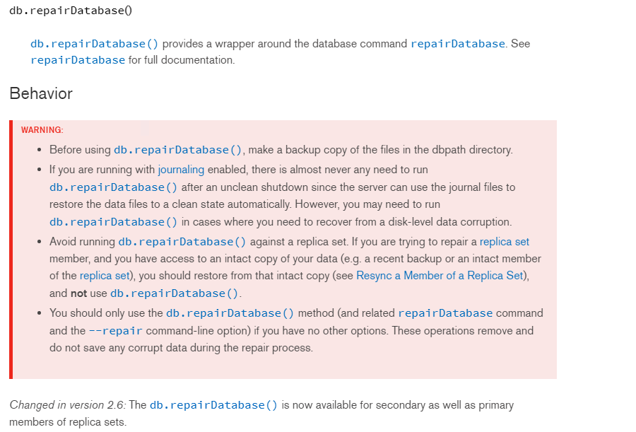 MongoDB删除数据空间没有释放原因分析(图1)